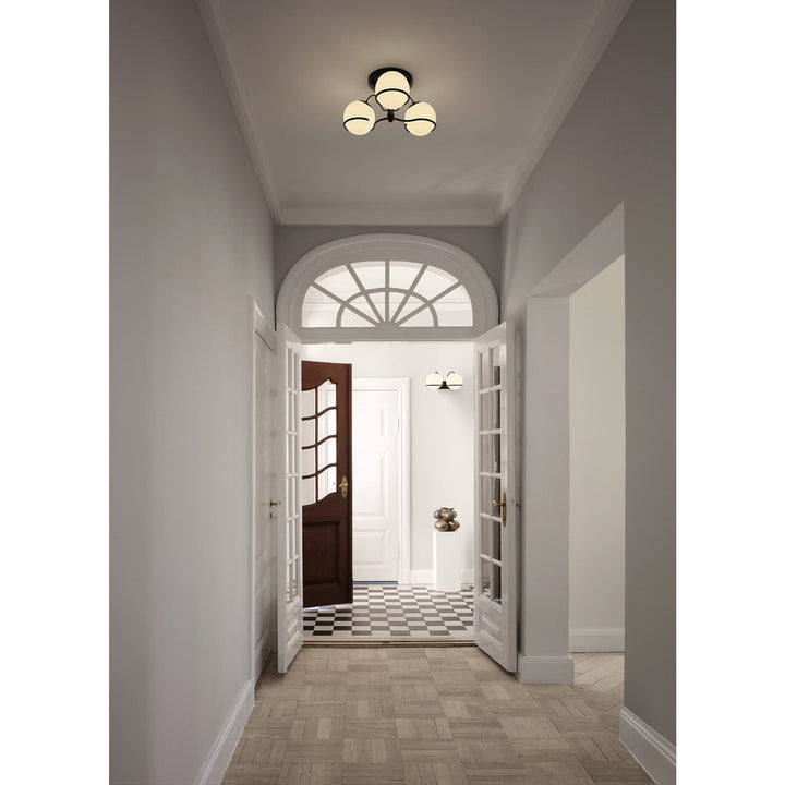 Model 2042 - 3 Opaline Spheres - Astep Floor Lamps - HORNE
