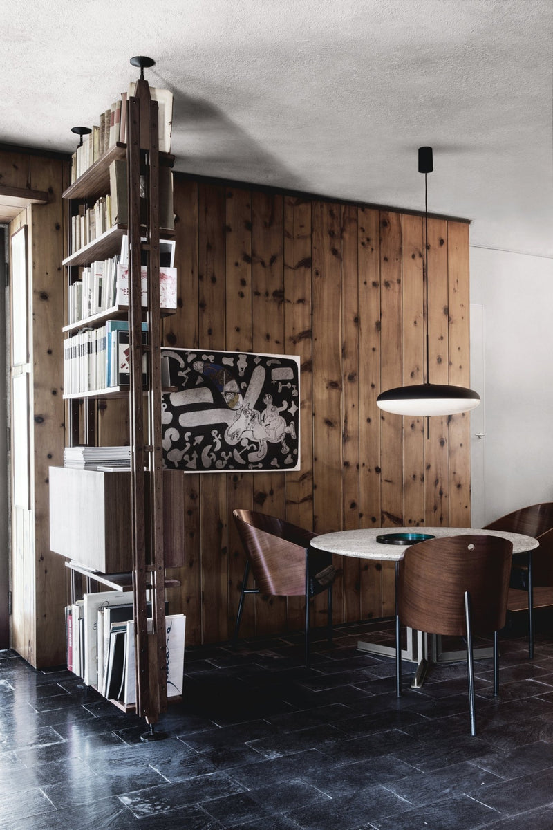 Model 2065 Pendant - Astep Pendants - Black & White Diffuser - Black Cable - HORNE