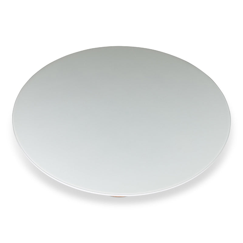 Mona Lacquered Glass Round Dining Table - Urbia Tables - Branco Damasco - HORNE