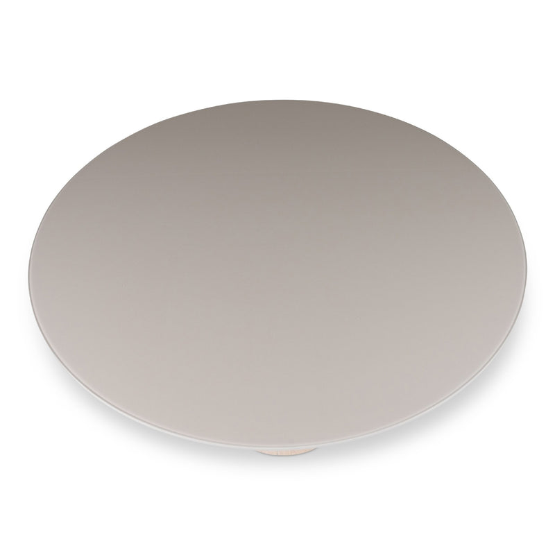 Mona Lacquered Glass Round Dining Table - Urbia Tables - Branco Damasco - HORNE