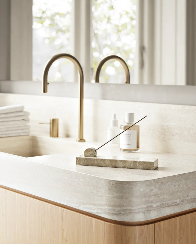 Monolith Incense Holder - Light brown - Woud Decor - HORNE