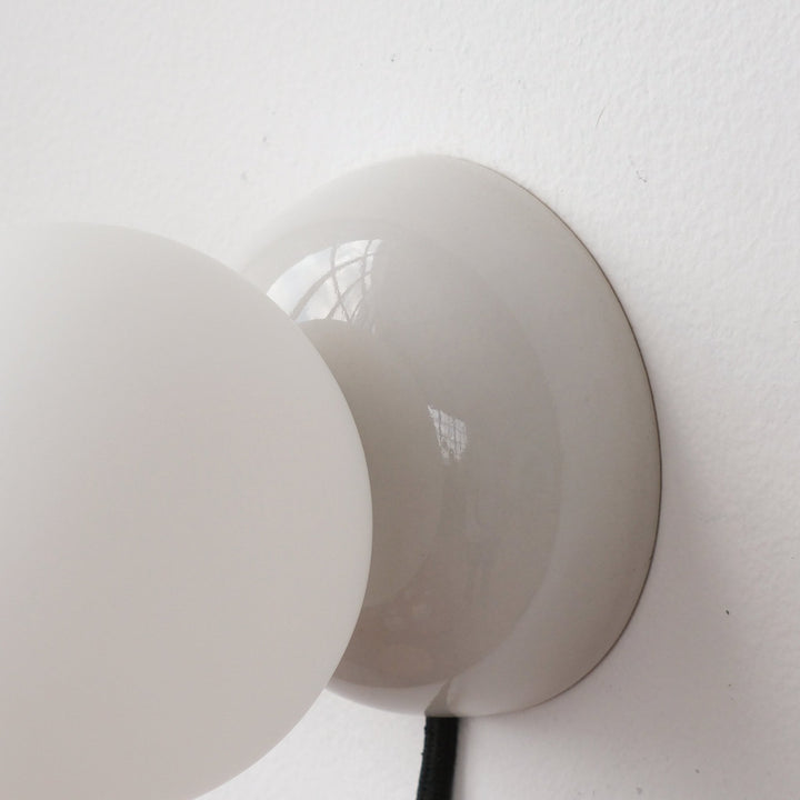 Monroe Sconce - Misewell Lamps - White Glossy - Plug in (includes 10' cord with on/off switch) - HORNE