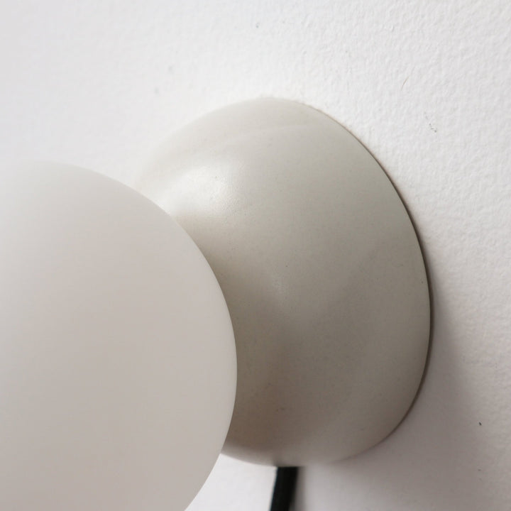 Monroe Sconce - Misewell Lamps - White Matte - Plug in (includes 10' cord with on/off switch) - HORNE