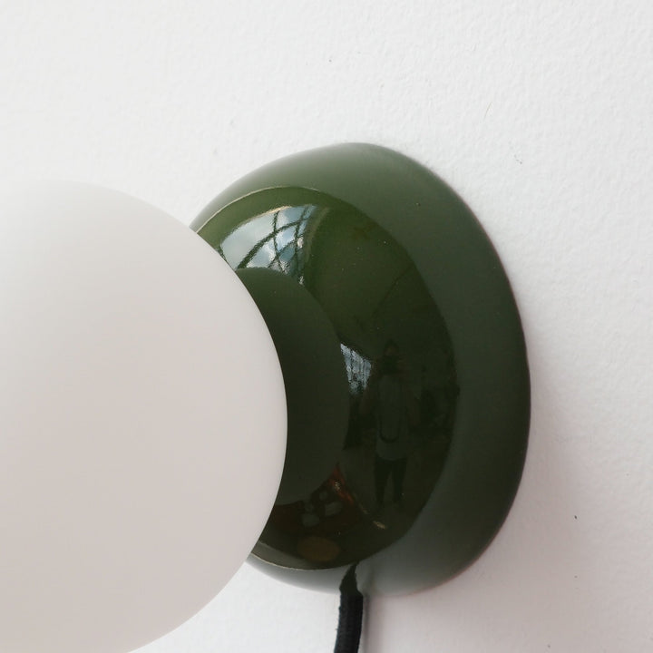 Monroe Sconce - Misewell Lamps - Green - Plug in (includes 10' cord with on/off switch) - HORNE