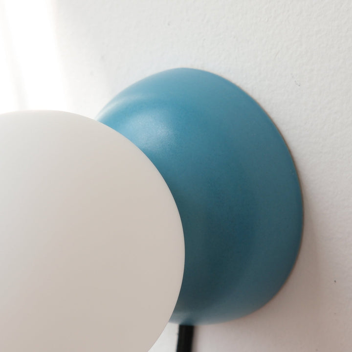 Monroe Sconce - Misewell Lamps - Blue - Plug in (includes 10' cord with on/off switch) - HORNE