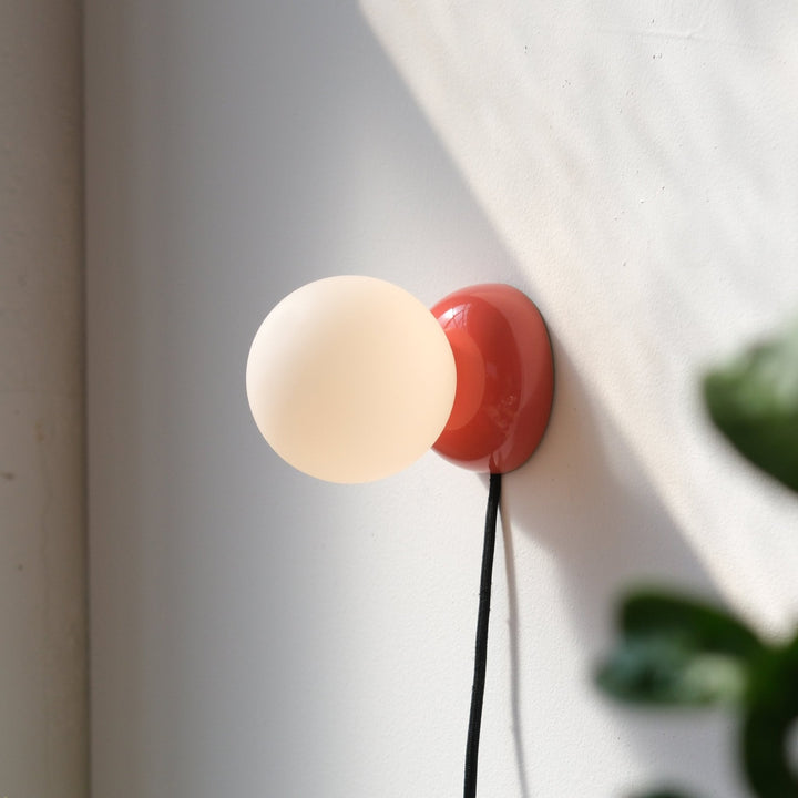 Monroe Sconce - Misewell Lamps - Red - Plug in (includes 10' cord with on/off switch) - HORNE