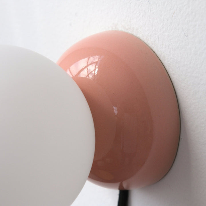 Monroe Sconce - Misewell Lamps - Pink Glossy - Plug in (includes 10' cord with on/off switch) - HORNE