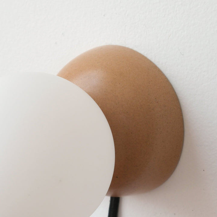 Monroe Sconce - Misewell Lamps - Tan - Plug in (includes 10' cord with on/off switch) - HORNE