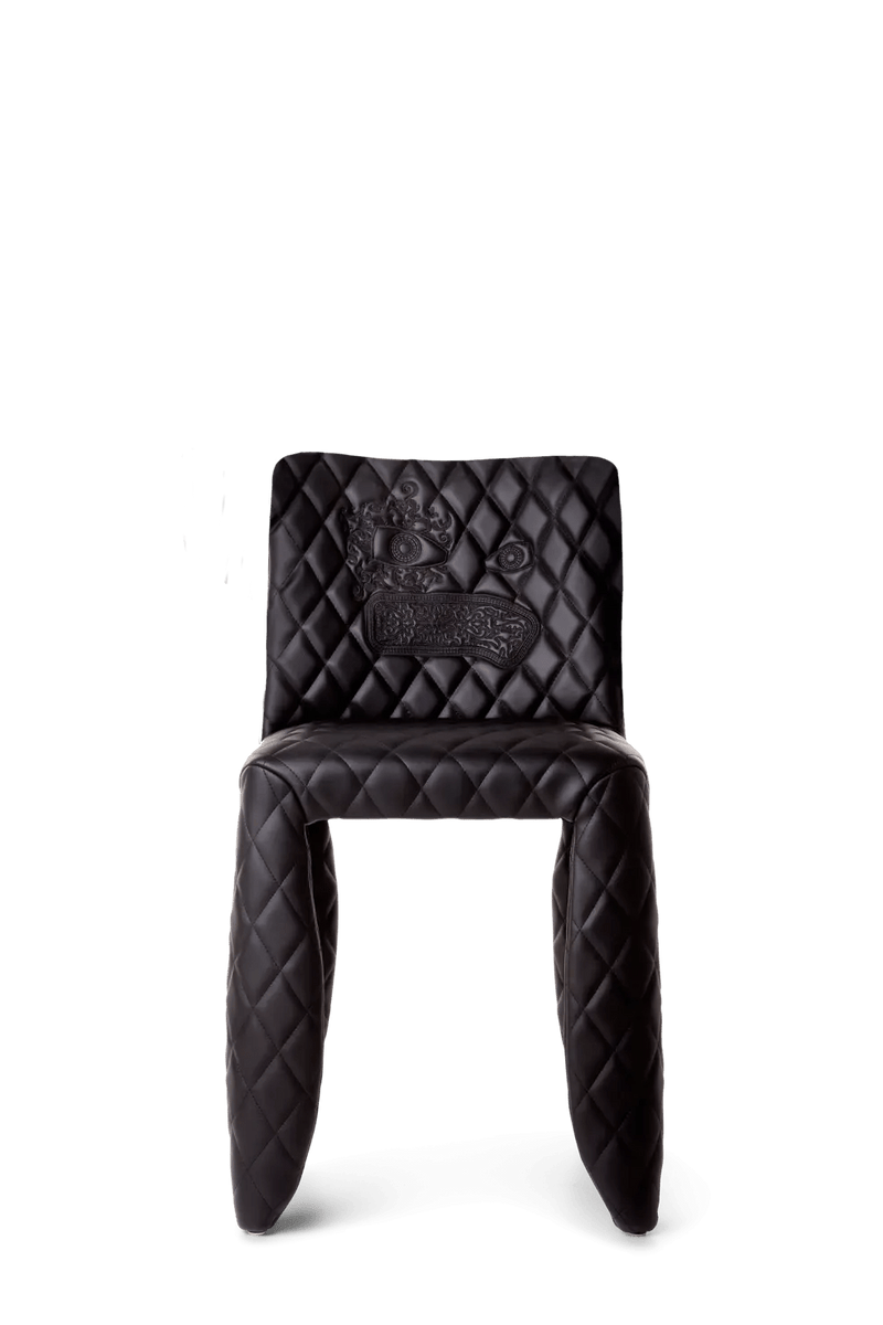 Monster Chair - Moooi Stools + Benches + Ottomans - Monster Chair original black with embroidery arms - Diamond - Arms - HORNE