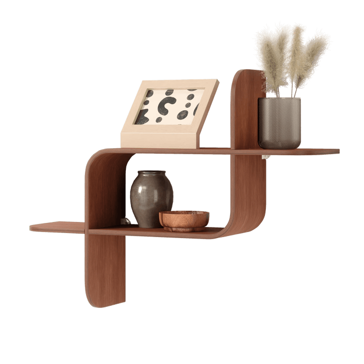 Montage Wall Shelf - Umbra Shelving - Light-Walnut - HORNE