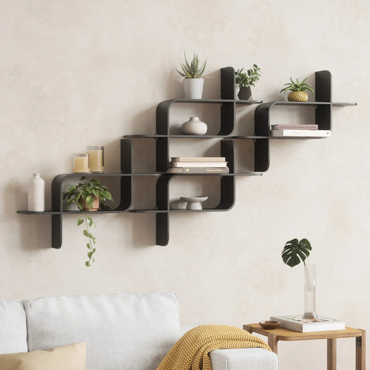 Montage Wall Shelf - Umbra Shelving - Black - HORNE