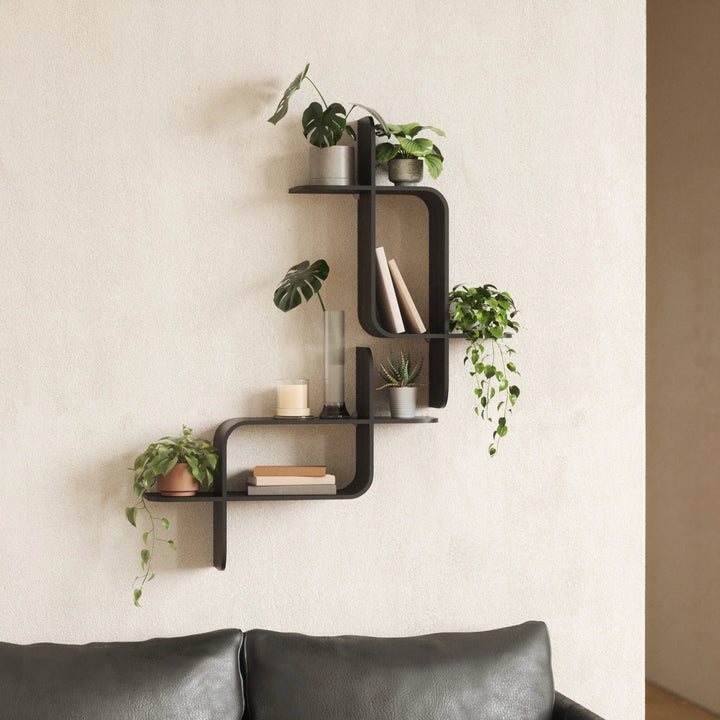 Montage Wall Shelf - Umbra Shelving - Black - HORNE