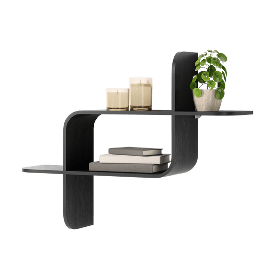 Montage Wall Shelf - Umbra Shelving - Black - HORNE
