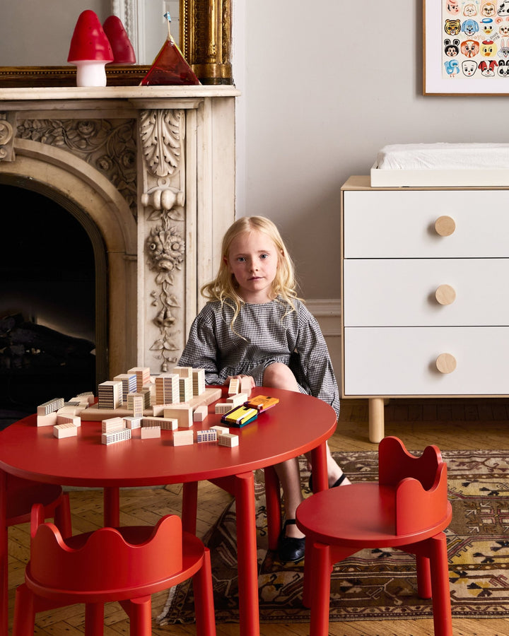 Moss Chairs - Set of 2 - Oeuf Kids + Baby - Tomato - HORNE