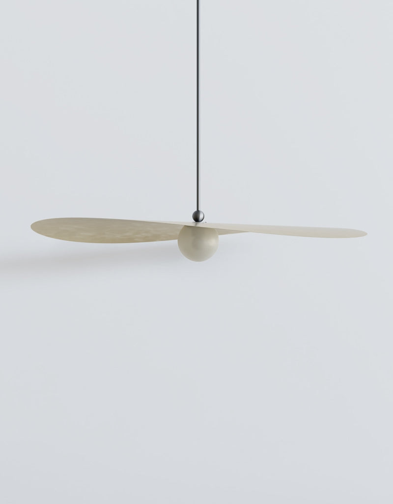 Myrna Pendant - Large - Ladies & Gentlemen Lighting - Blackened Brass - White (opaque) - Perforated Smoke - HORNE