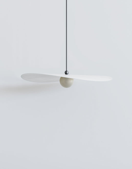 Myrna Pendant - Medium - Ladies & Gentlemen Lighting - Blackened Brass - White (opaque) - Perforated Smoke - HORNE