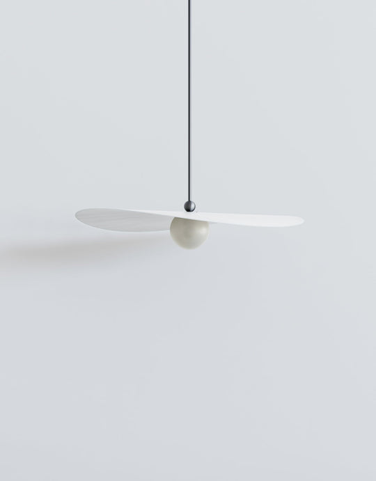 Myrna Pendant - Small - Ladies & Gentlemen Lighting - Blackened Brass - White (opaque) - Perforated Smoke - HORNE