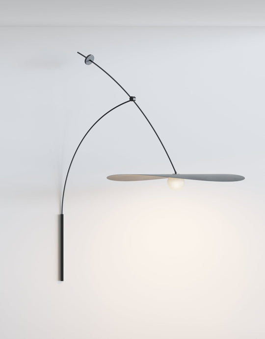 Myrna Swing Arm - Ladies & Gentlemen Lighting - Large - Hardware: Blackened Brass - White (opaque) - HORNE
