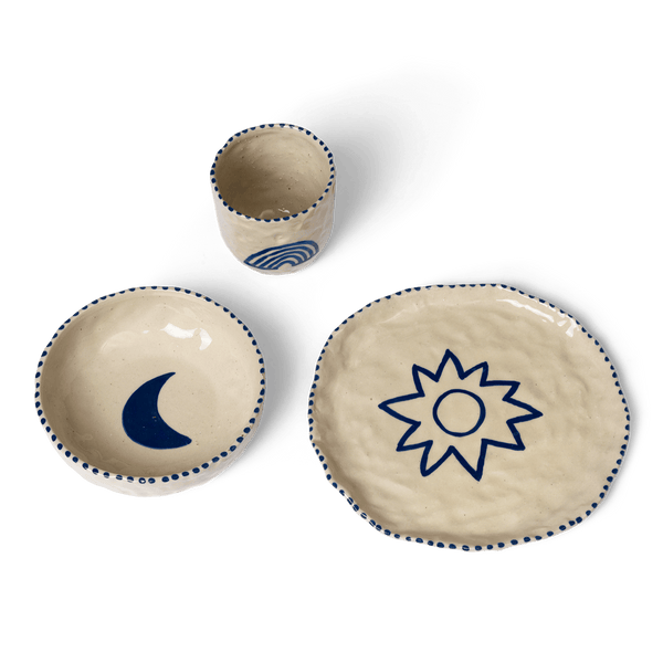 Naive Ceramic Set - Ferm Living - Coffee + Tea - Deep Blue - HORNE