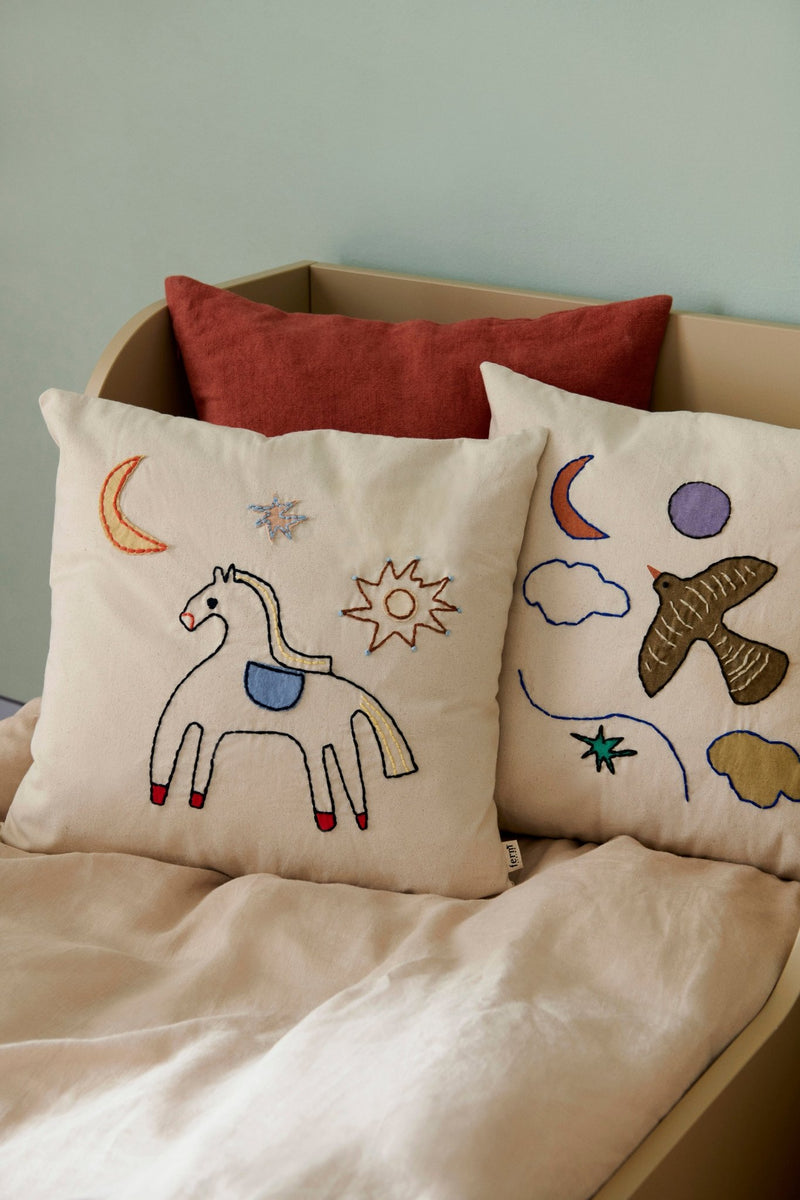 Naive Cushion - Ferm Living - Bedding + Pillows - Bird - HORNE