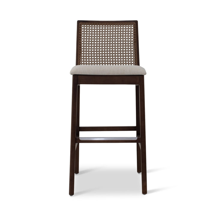 Nardia Cane Bar Stool - Urbia Chairs - Medley Ivory Nogal - HORNE