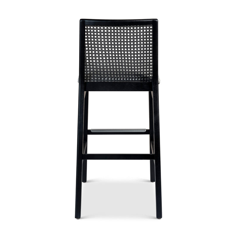 Nardia Cane Bar Stool - Urbia Chairs - Crafted Glaze Ebano - HORNE