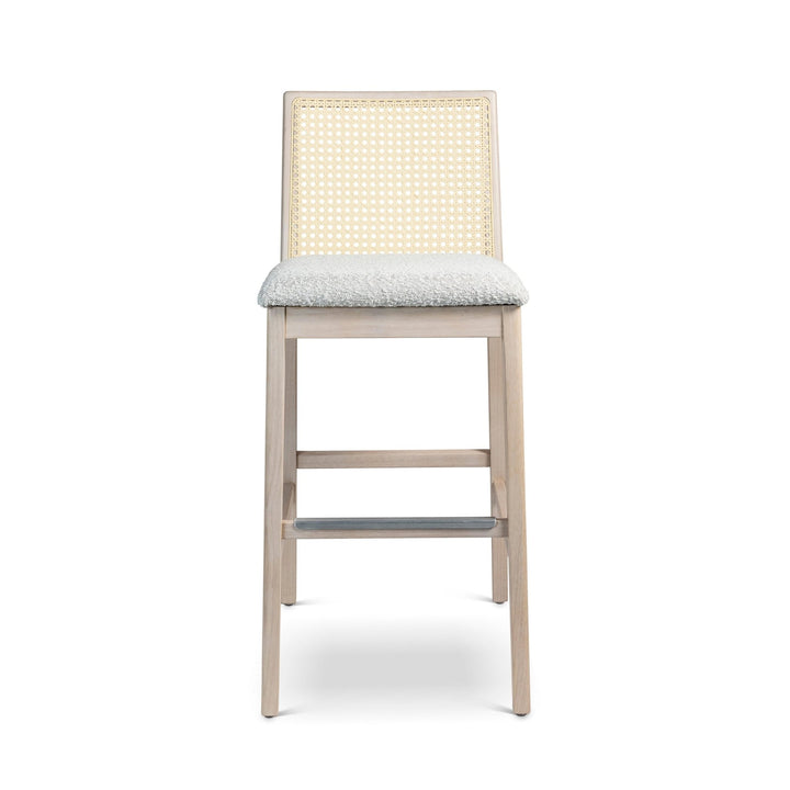 Nardia Cane Bar Stool - Urbia Chairs - Crafted Glaze Nevoa Natural - HORNE