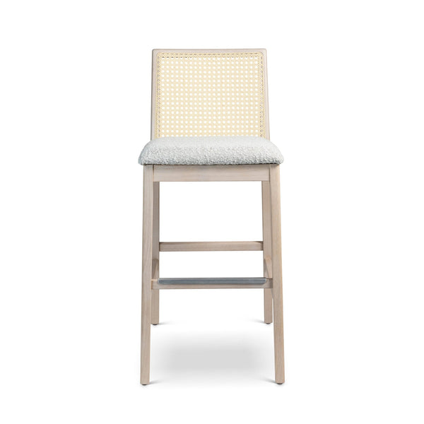Nardia Cane Bar Stool - Urbia Chairs - Crafted Glaze Nevoa Natural - HORNE