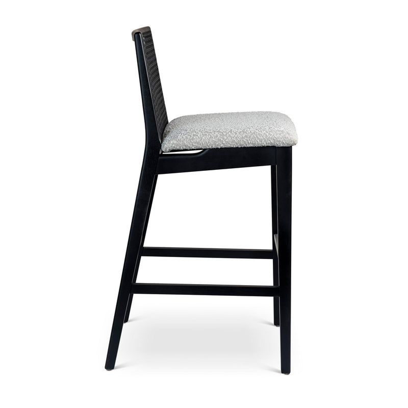 Nardia Cane Bar Stool - Urbia Chairs - Crafted Glaze Ebano - HORNE
