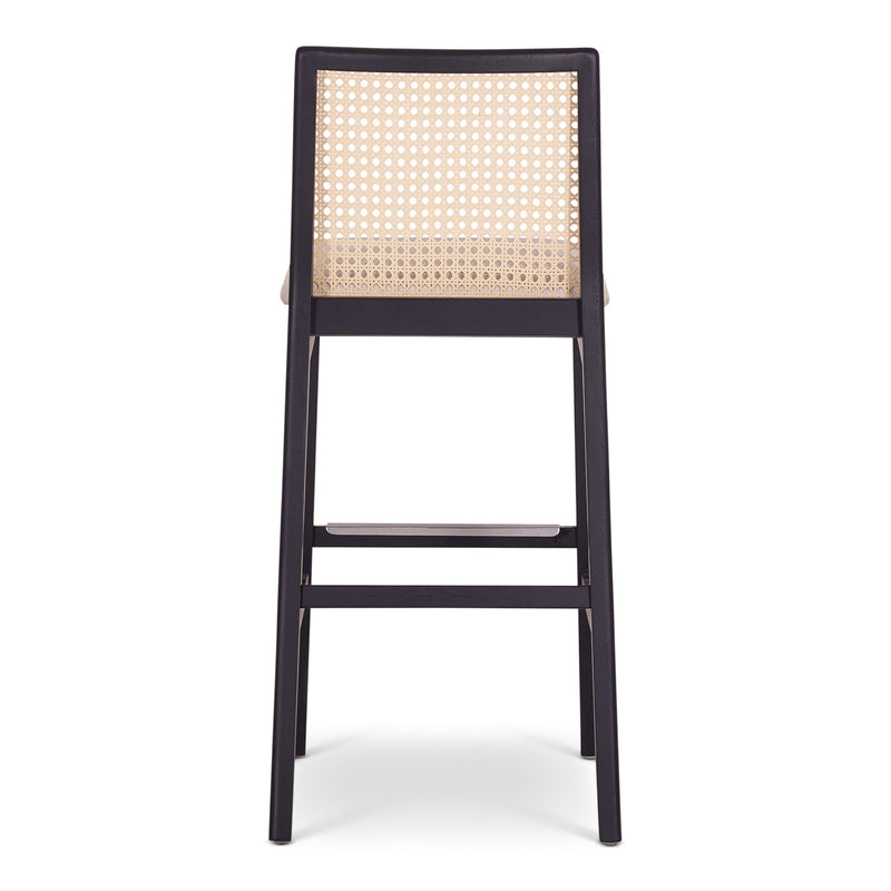 Nardia Cane Bar Stool - Urbia Chairs - Crafted Glaze Ebano - HORNE