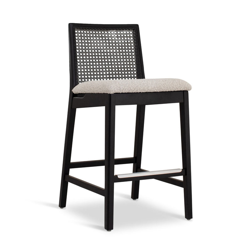 Nardia Cane Counter Stool - Urbia Chairs - Crafted Glaze Ebano - HORNE