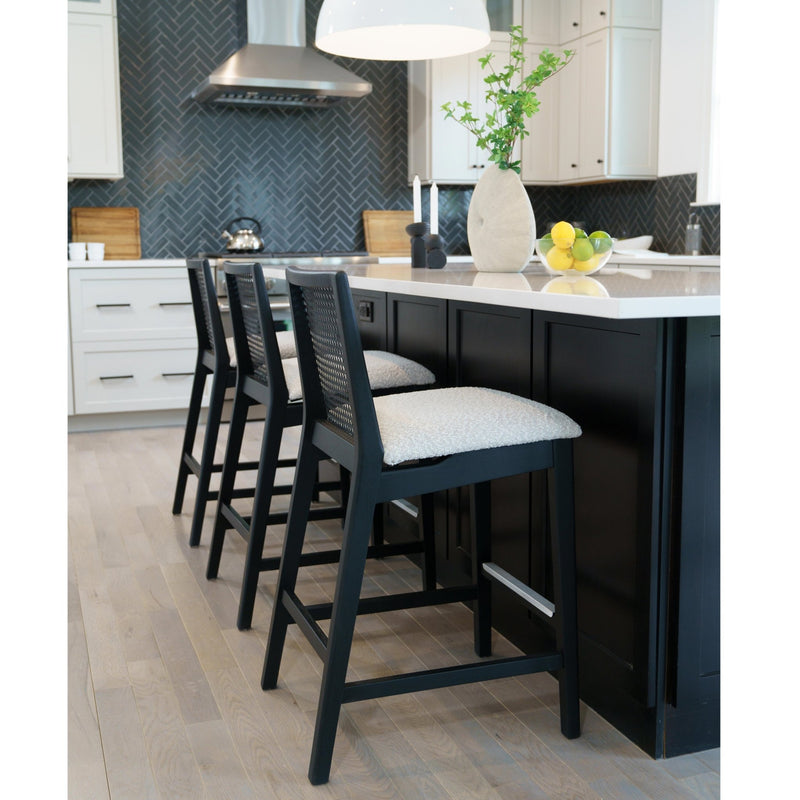 Nardia Cane Counter Stool - Urbia Chairs - Crafted Glaze Ebano - HORNE