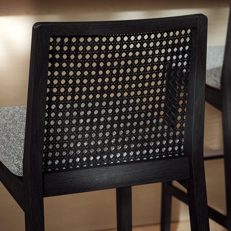 Nardia Cane Counter Stool - Urbia Chairs - Crafted Glaze Ebano - HORNE