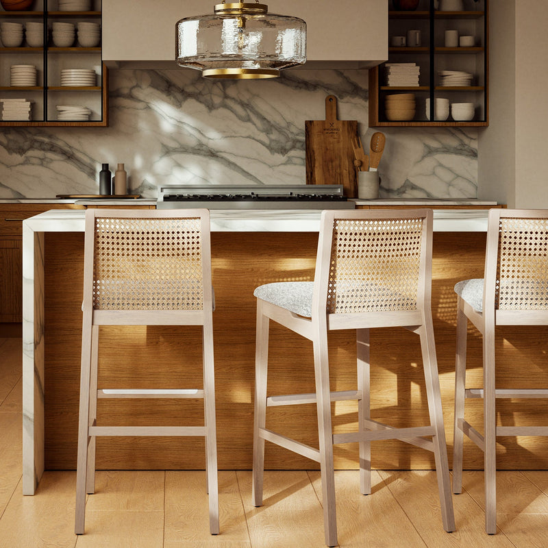 Nardia Cane Counter Stool - Urbia Chairs - Crafted Glaze Ebano - HORNE