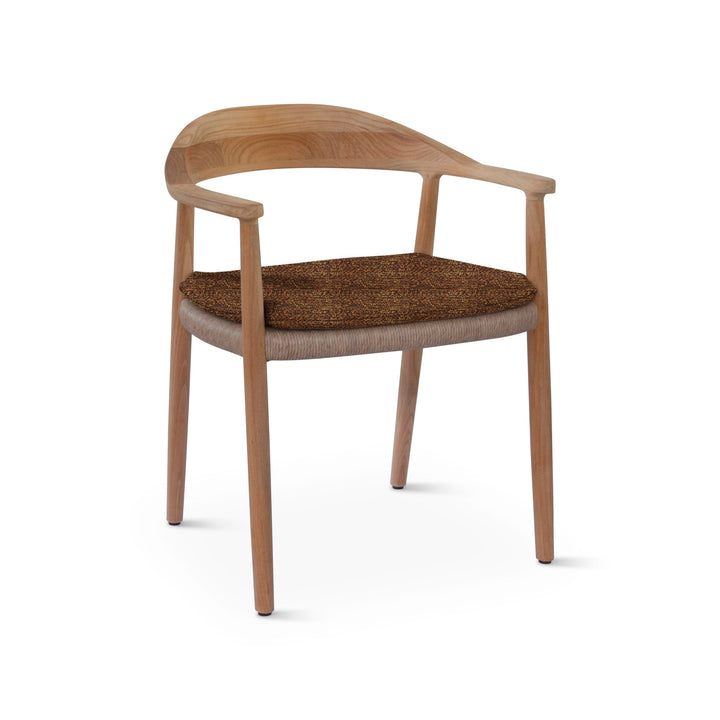 Naxos Arm Chair - BETACO Chairs - w/Seat Cushion / Linen Wicker / Teak / Ferriere 4 - HORNE