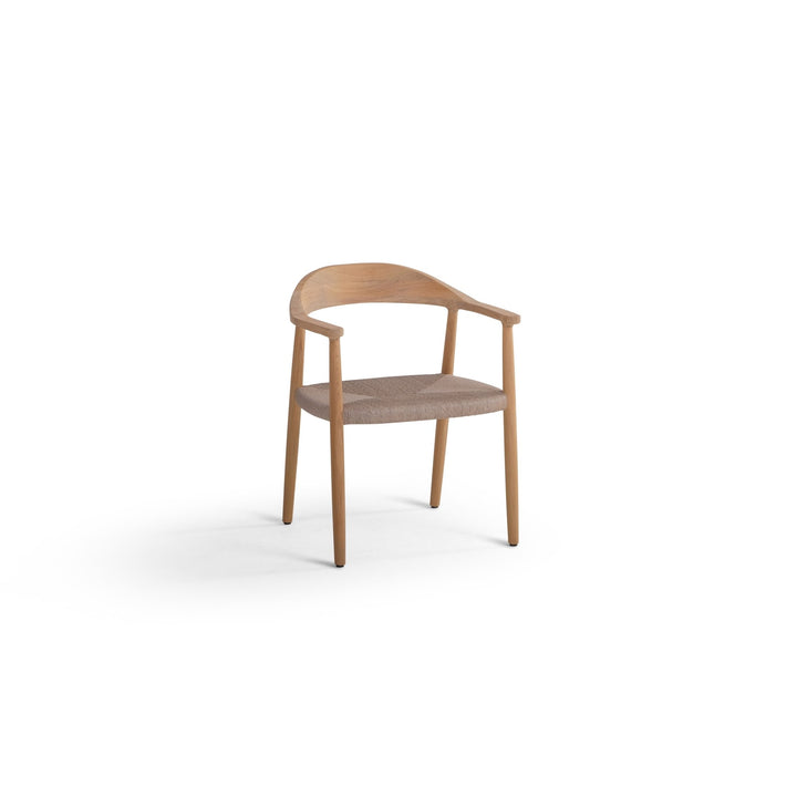 Naxos Arm Chair - BETACO Chairs - Linen Wicker / Teak - HORNE