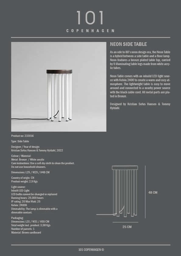 Neon Side Table - 101 Copenhagen Tables - HORNE