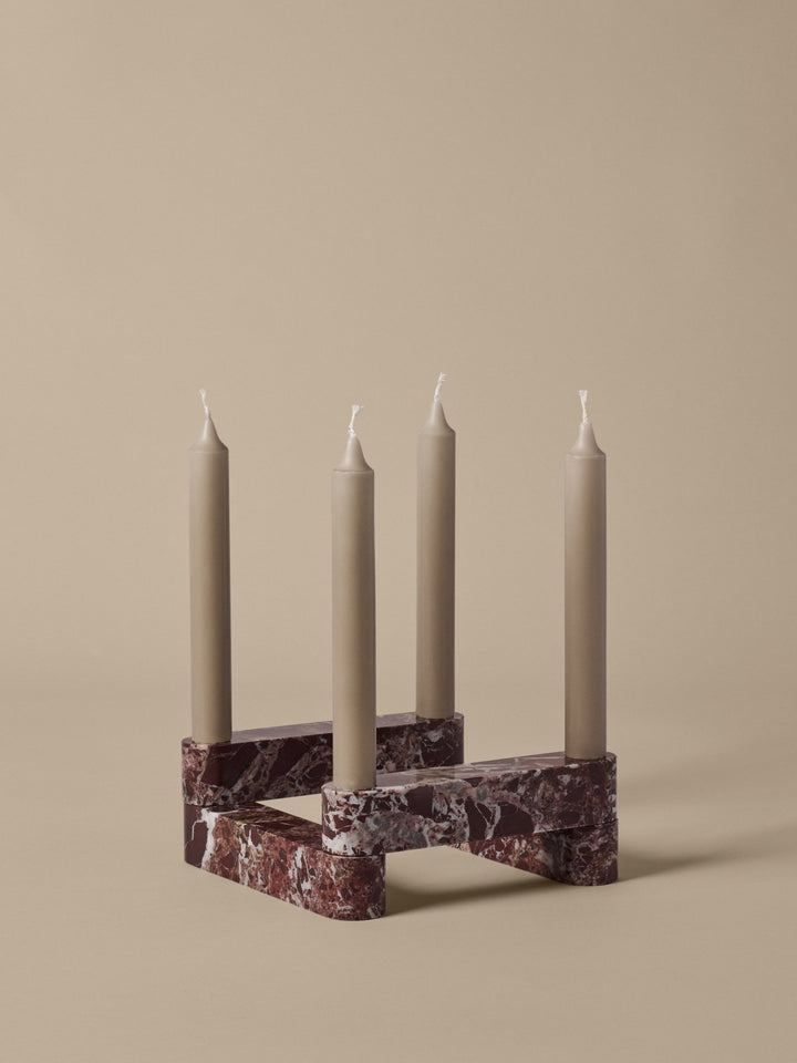 Newel Modular Candle Holder - Set of 4 - Rosso - Ferm Living Candle Holders - HORNE