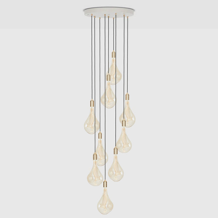 Nine Pendant + Voronoi III - Tala Cluster Pendants - Brass + Voronoi III - HORNE