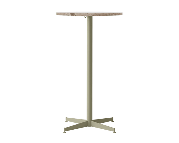 Nook Bar Table - Audo Copenhagen Tables + Desks - Ø24 in - Olive - Kunis Breccia - HORNE