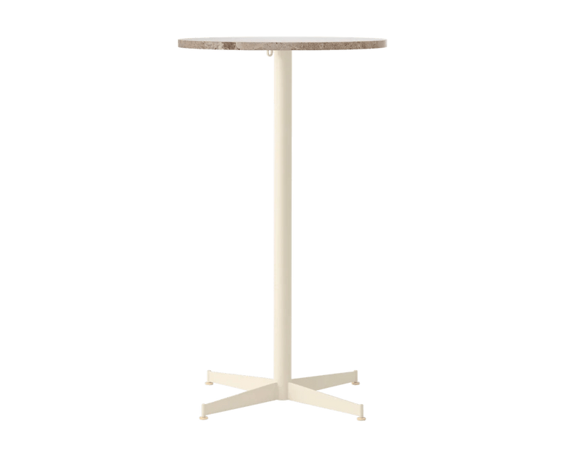 Nook Bar Table - Audo Copenhagen Tables + Desks - Ø24 in - Olive - Estremoz Marble - HORNE