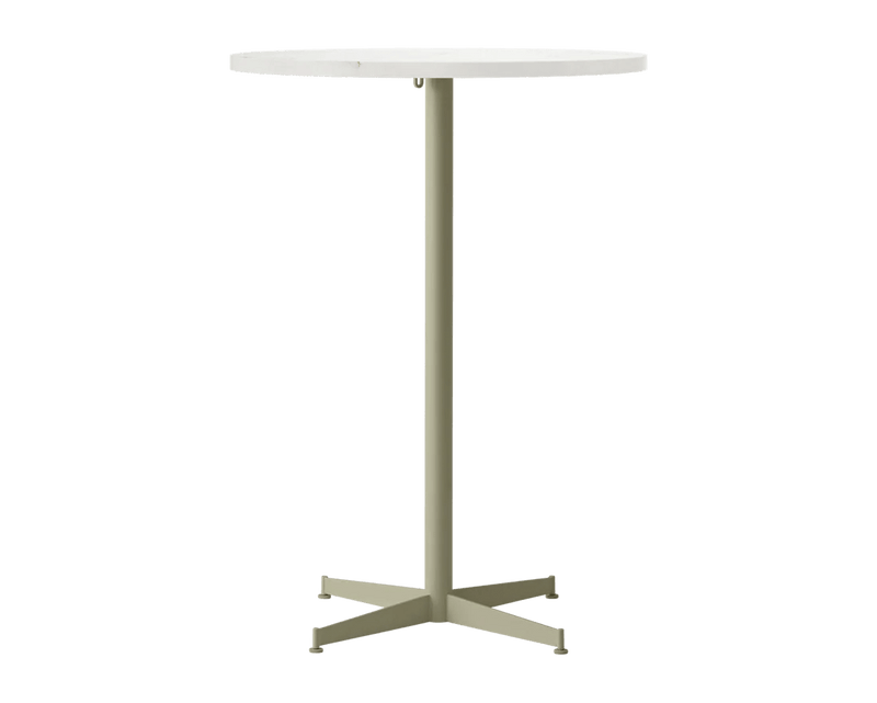 Nook Bar Table - Audo Copenhagen Tables + Desks - Ø24 in - Olive - Estremoz Marble - HORNE