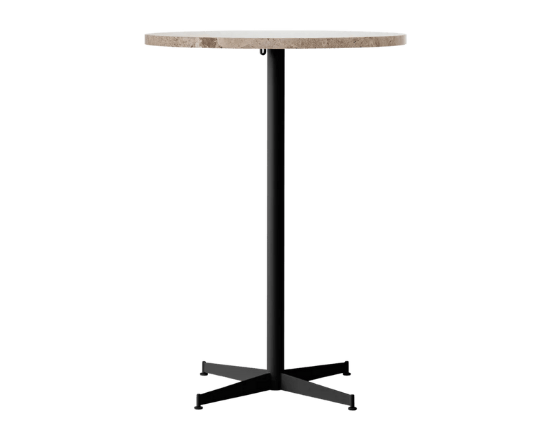 Nook Bar Table - Audo Copenhagen Tables + Desks - Ø24 in - Olive - Estremoz Marble - HORNE