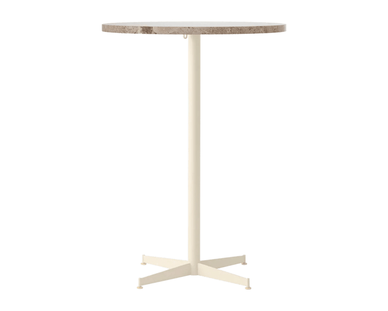 Nook Bar Table - Audo Copenhagen Tables + Desks - Ø24 in - Olive - Estremoz Marble - HORNE