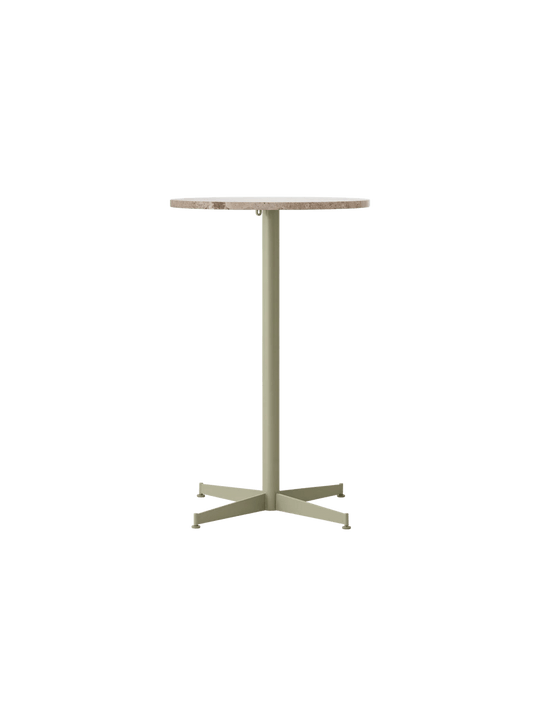 Nook Counter Table - Audo Copenhagen Tables + Desks - Ø24 in - Olive - Kunis Breccia - HORNE