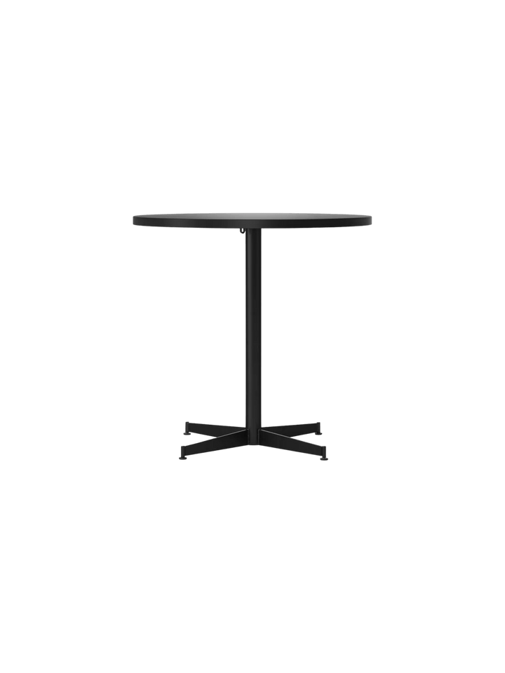 Nook Dining Table - Audo Copenhagen Tables + Desks - Ø32 in - Black - Linoleum Charcoal - HORNE