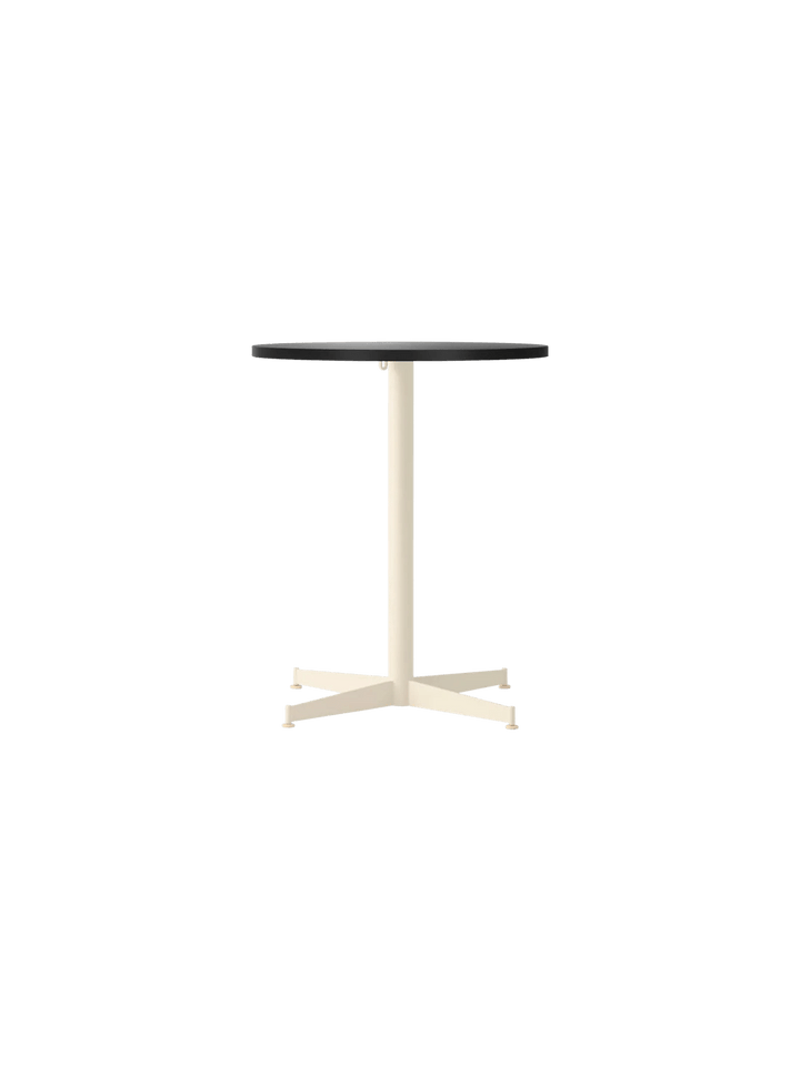 Nook Dining Table - Audo Copenhagen Tables + Desks - Ø24 in - Ivory - Linoleum Charcoal - HORNE