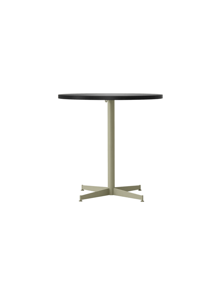 Nook Dining Table - Audo Copenhagen Tables + Desks - Ø32 in - Olive - Linoleum Charcoal - HORNE