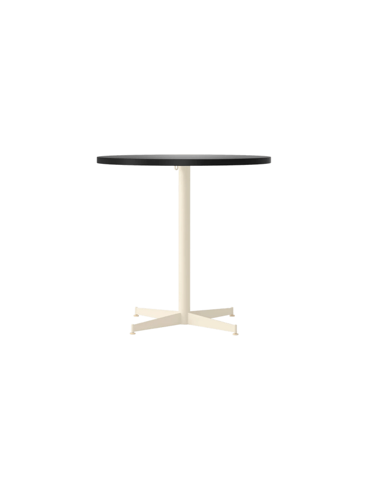 Nook Dining Table - Audo Copenhagen Tables + Desks - Ø32 in - Ivory - Linoleum Charcoal - HORNE