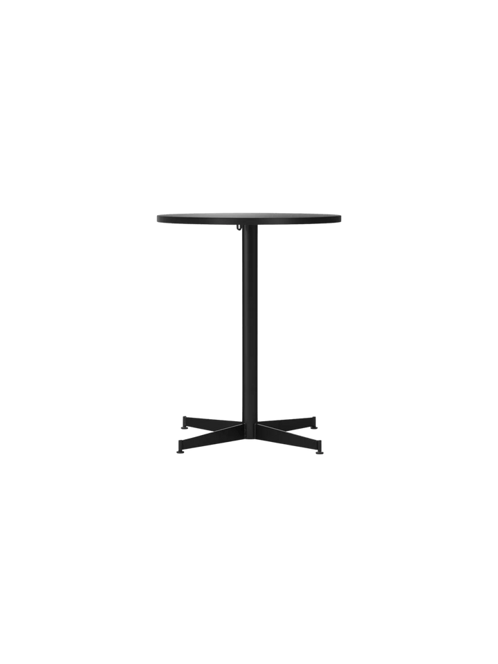 Nook Dining Table - Audo Copenhagen Tables + Desks - Ø24 in - Black - Linoleum Charcoal - HORNE
